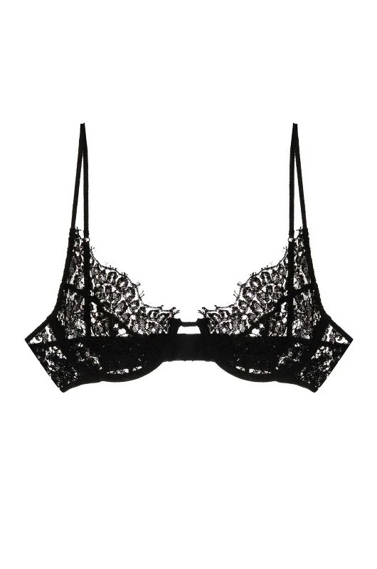 BEADED LACE DEMI BRA