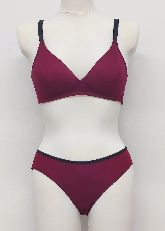 Classic Bikini or Thong KIM Panties Burgundy red cotton XS-XL