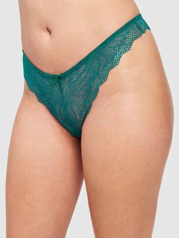 Saffron Floral Lace Thong