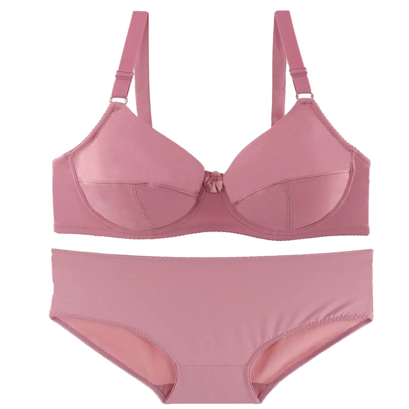 Glossy Plus Size Bra Set