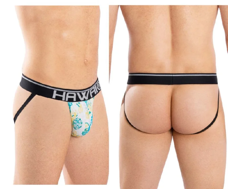 HAWAI 42052 Flowers Athletic Jockstrap Color Turquoise