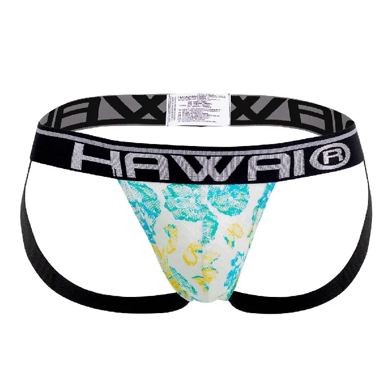 HAWAI 42052 Flowers Athletic Jockstrap Color Turquoise