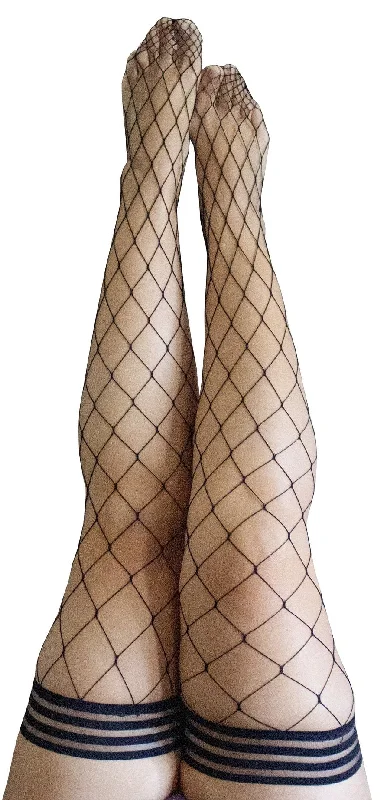 Kixies Michelle Large Fishnet Thigh High