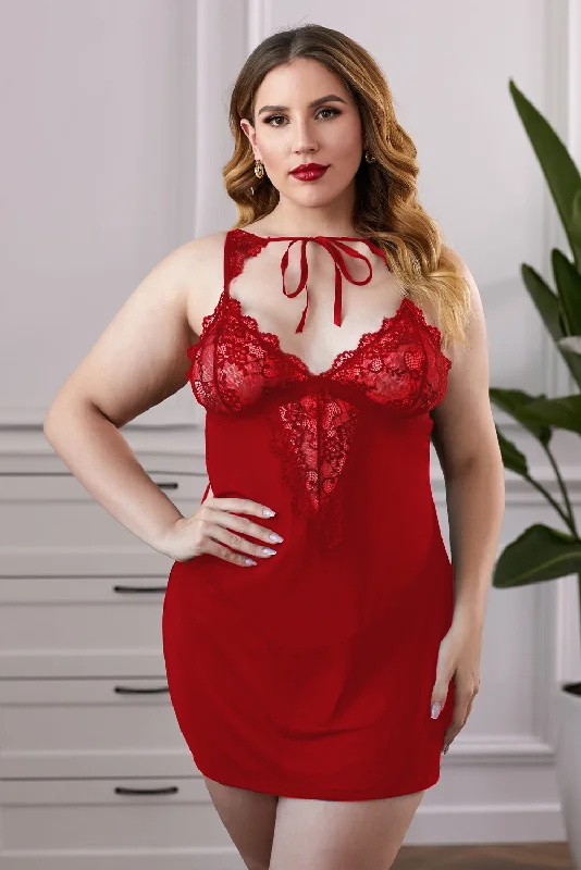 Plus Size Lingerie Night Gown Set