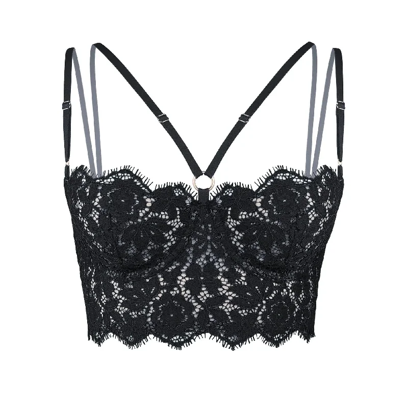 %Monique Morin Frisson Bustier in Black