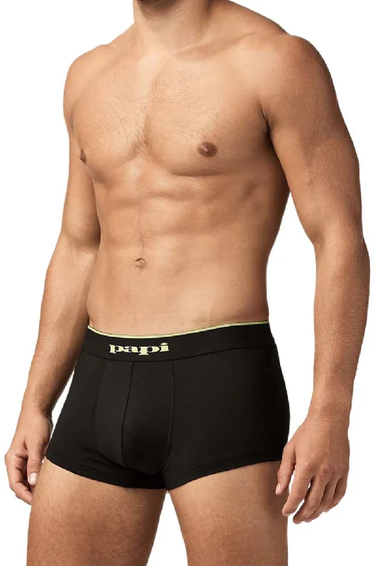 Papi UMPA048 2PK Microflex Brazilian Trunks Color Charcoal-Graphic