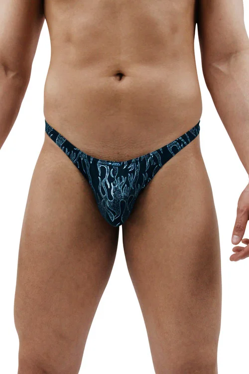 Sexy Black Flame Mens Bikini Brief - BLOWOUT SALE!