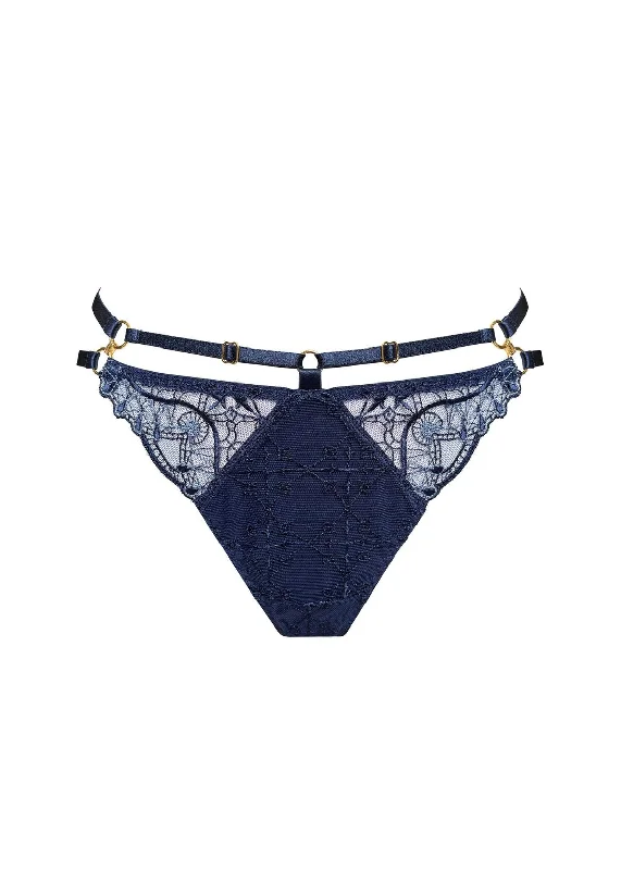 Mari Open Back Panty (Navy Blue)