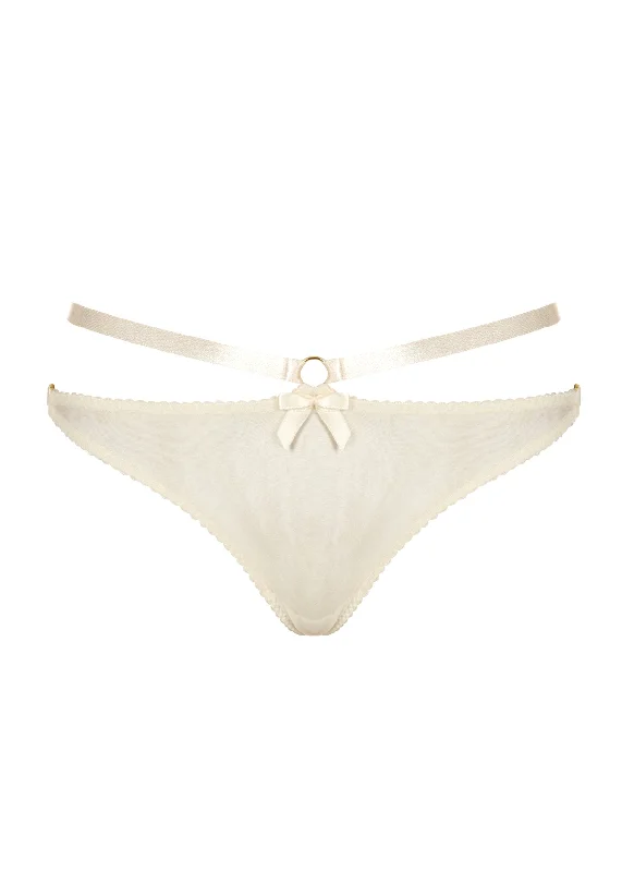 Signature Harness Thong (Cream)