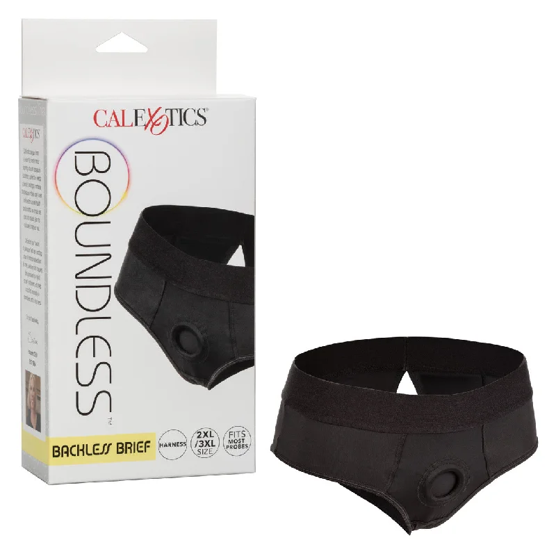 Boundless BACKLESS BRIEF 2XL/3XL STRAP ON HARNESS Black