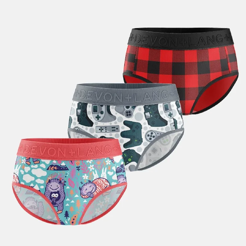 Bria Bikini Brief - Multi-Packs - Gamer/Yeti/Buffalo Plaid