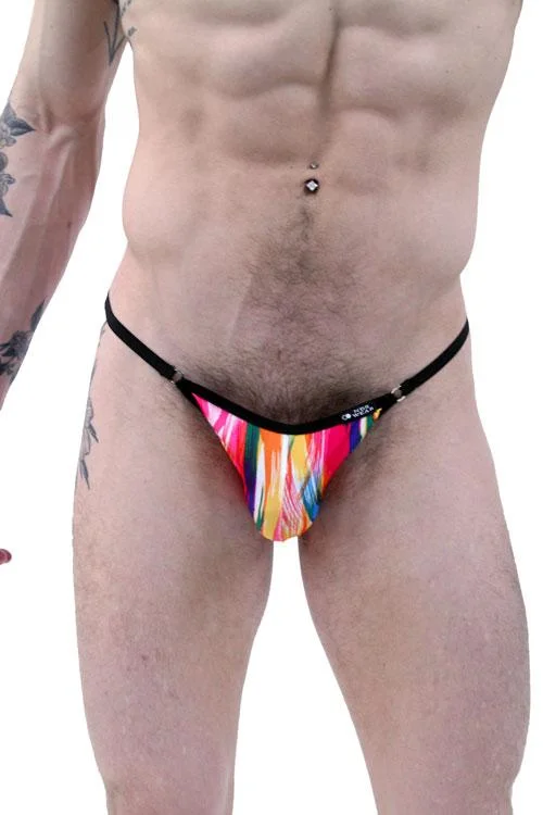 Mens Brush Stroke Art String Bikini Brief Underwear by NDS Wear - BLOWOUT SALE!