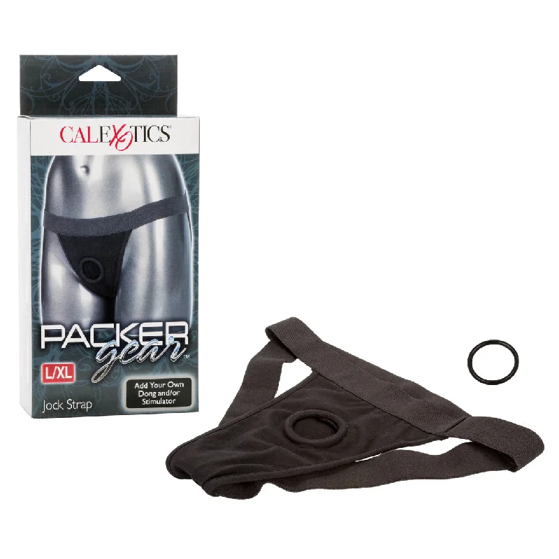 CalExotics PACKER GEAR Jock Strap to Add Your Own Dong or Dildo and or Stimulator Black L/XL