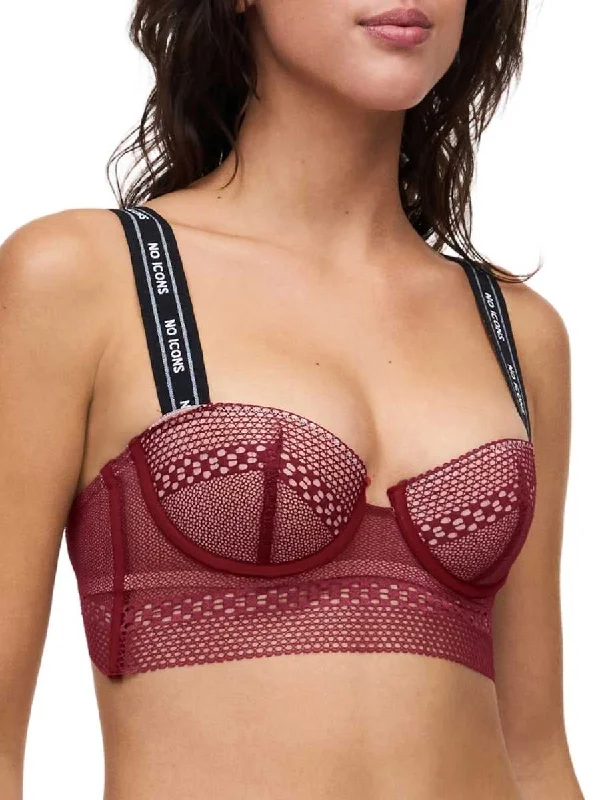 No Icons Bandeau Foam Bra - Raspberry