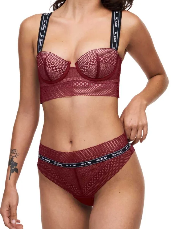 No Icons Bandeau Foam Bra - Raspberry