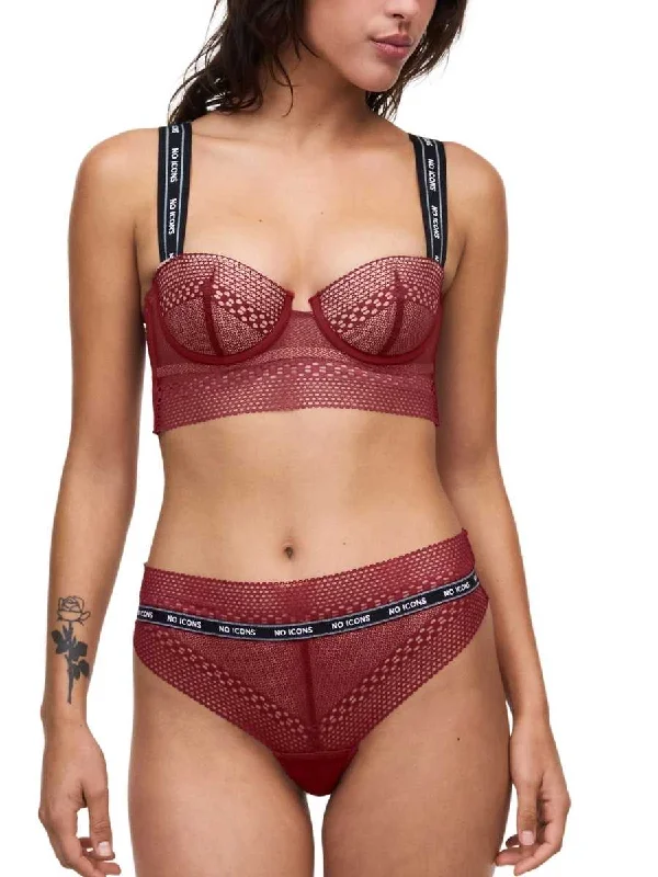 No Icons Bandeau Foam Bra - Raspberry