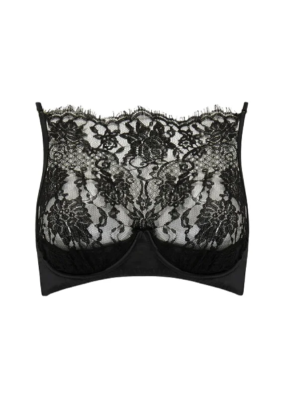 Hera High Neck Balconette Bra (Black)