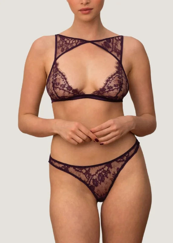 Lunaria Skirted Thong (Amethyst)