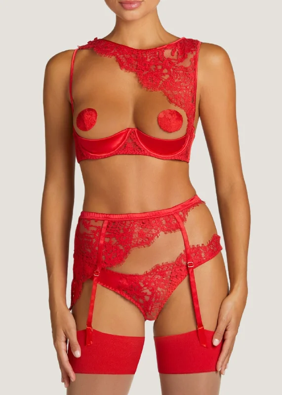 Marella Open Suspender Knicker (Red)