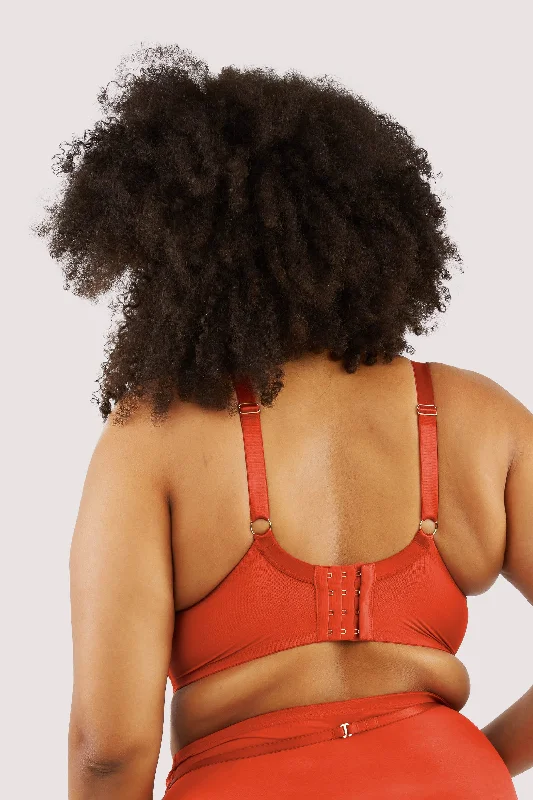 Eddie Red Crossover Wrap Bra