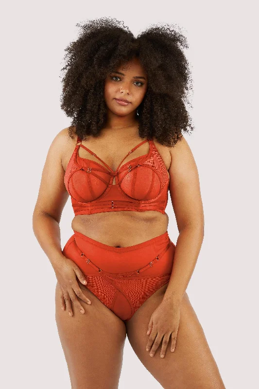 Eddie Red Crossover Wrap Bra