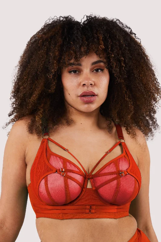 Eddie Red Crossover Wrap Bra