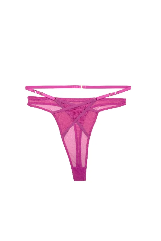 Eddie Magenta Crossover Wrap Thong