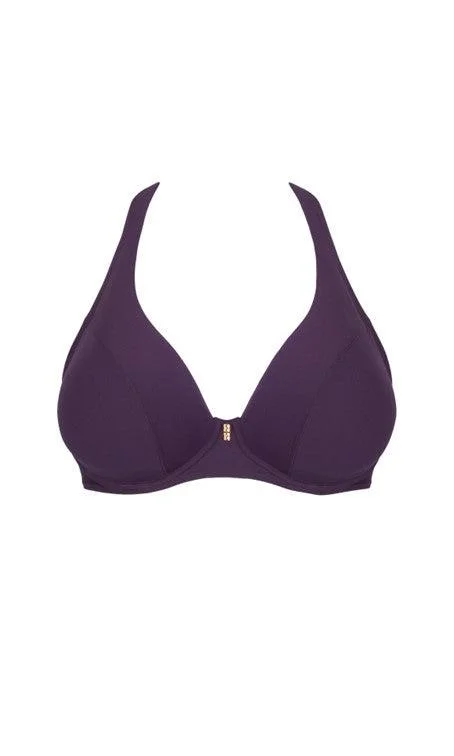 Empreinte Iconic Plunge Bikini Top Purple