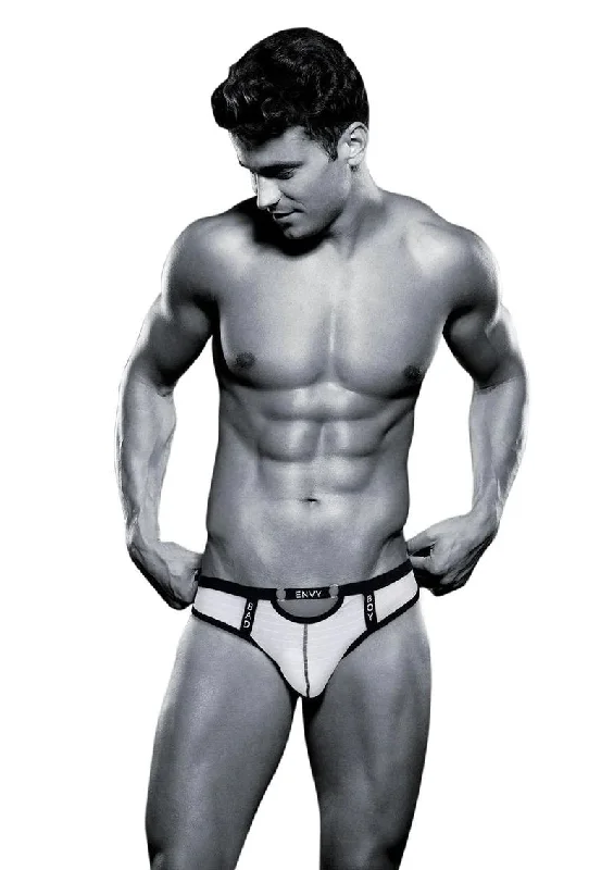 Envy BAD BOY THONG White and Black G-String