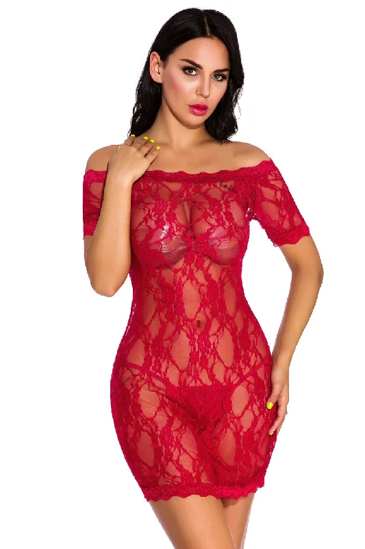 Lace Off The Shoulder Chemise