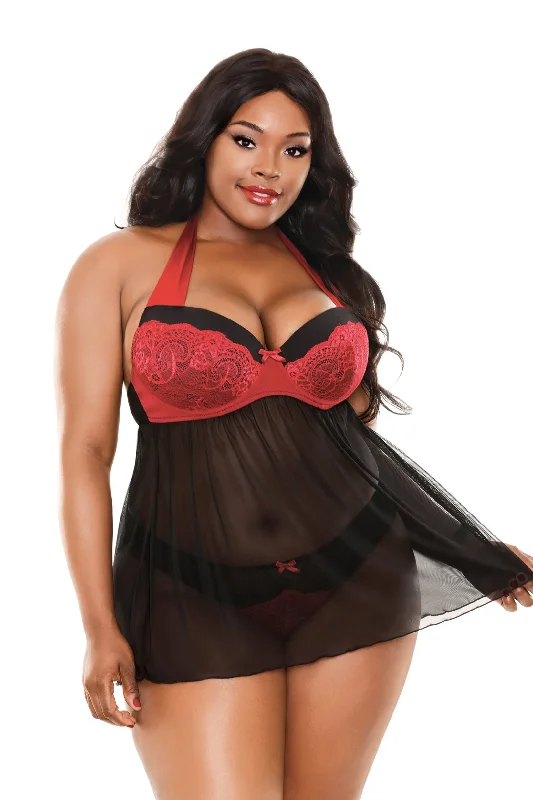 Luscious Laverne!! Sexy Red Babydoll