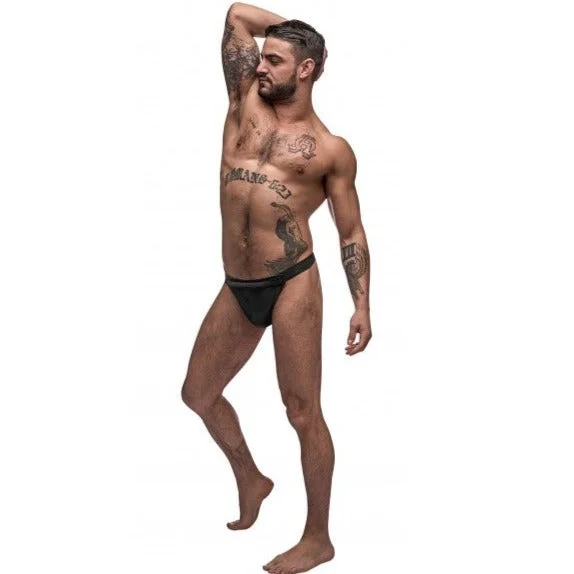 Male Power Grip & Rip Black Rip Off Thong