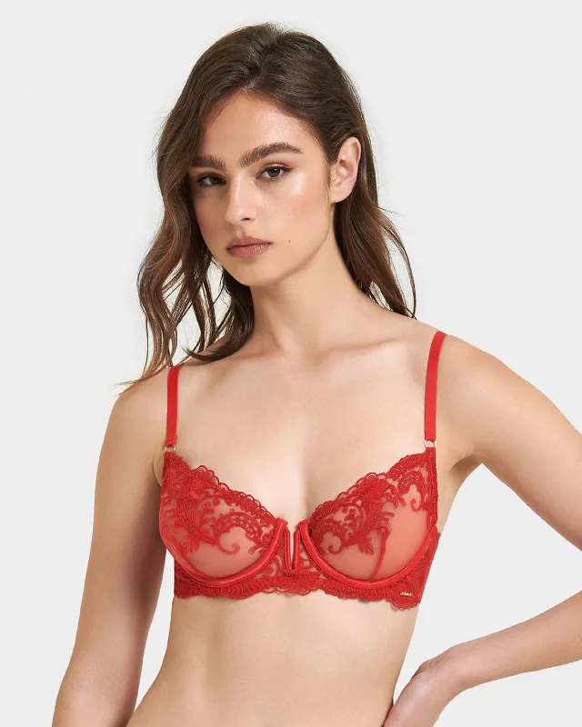 Marseille Wired Bra Red