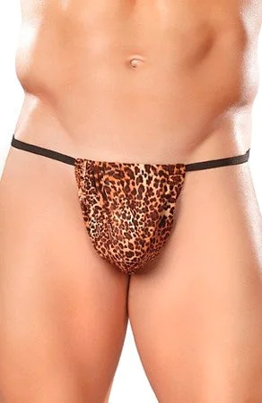 Mens Leopard Print Posing Strap