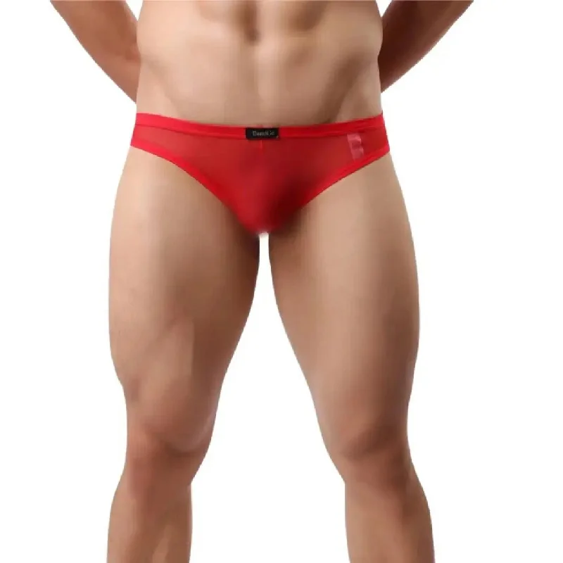 Men's Low-Rise Mesh Jock Strap Enhancing Pouch Sexy Underwear for Man