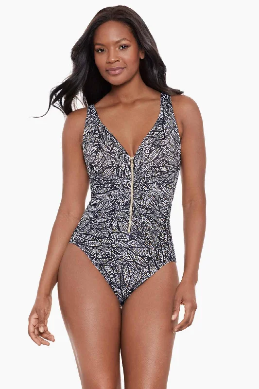 Miraclesuit Shore Leave Zipt Swimsuit