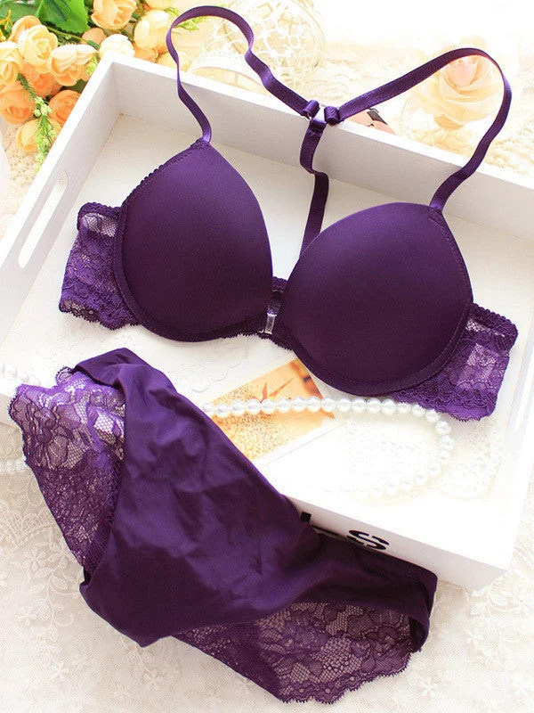 New Sexy Elegant Bra Set Women Bras Underwear Lady Victoria push up bra brassiere,Y-line Straps Front Closure BRA