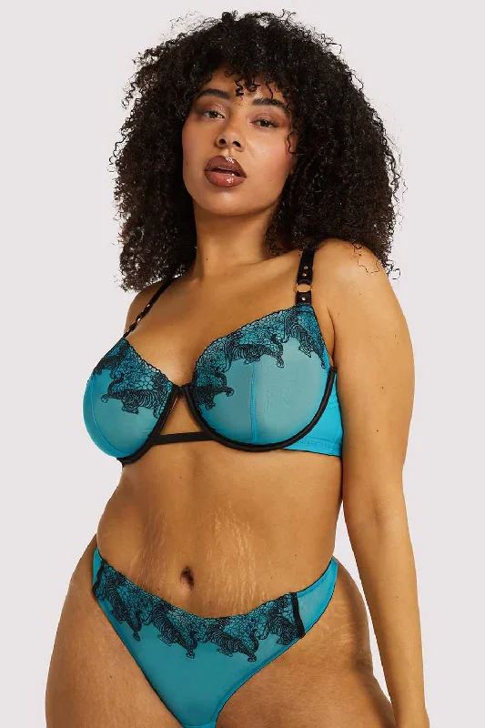 Tiger Blue Bra