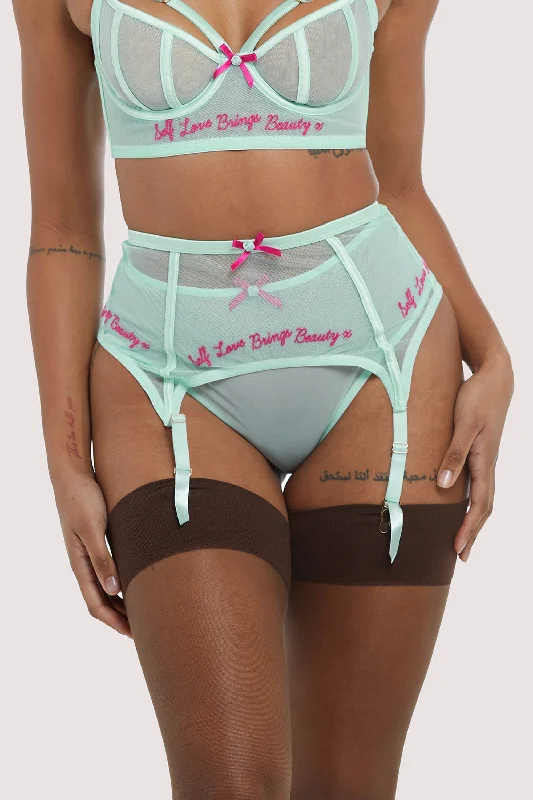 Self Love Mint Suspender Belt