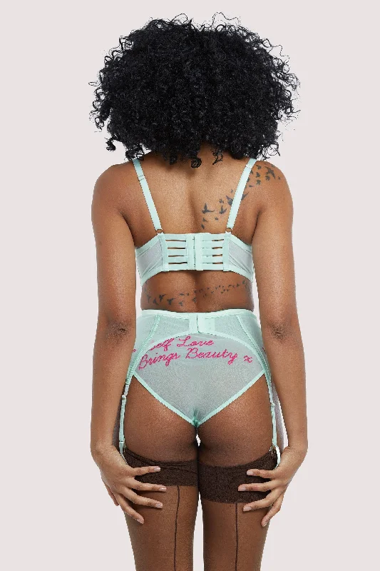 Self Love Mint Suspender Belt