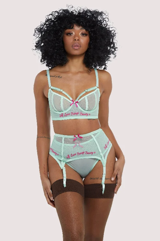 Self Love Mint Suspender Belt