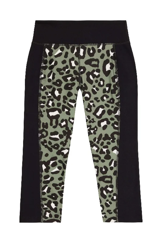 Printed Crop Leggings Leopard Curve