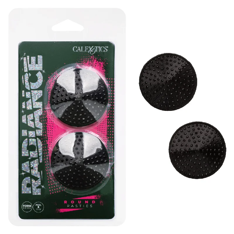 Radiance ROUND PASTIES Black Nipple Pasties with Sparkling Gems