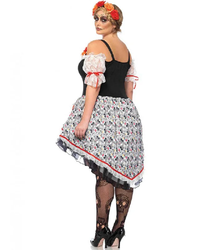 Sugar Skull Senorita Womens Plus Size Costume