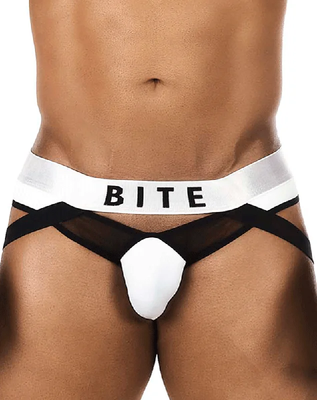 Bitewear Bw2023108 Tuxedo Banana Jockstrap White