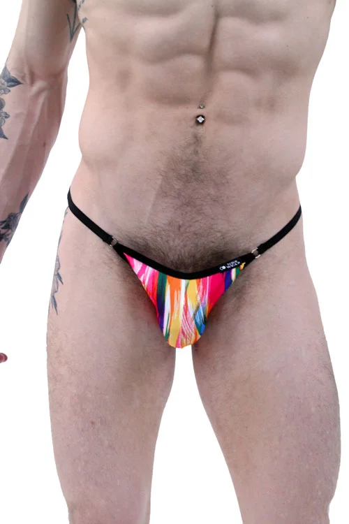 Brush Stroke Art String Bikini Brief Underwear