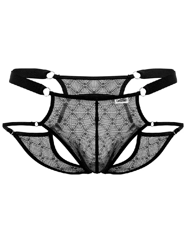 Candyman 99730 Lace Jockstrap Black