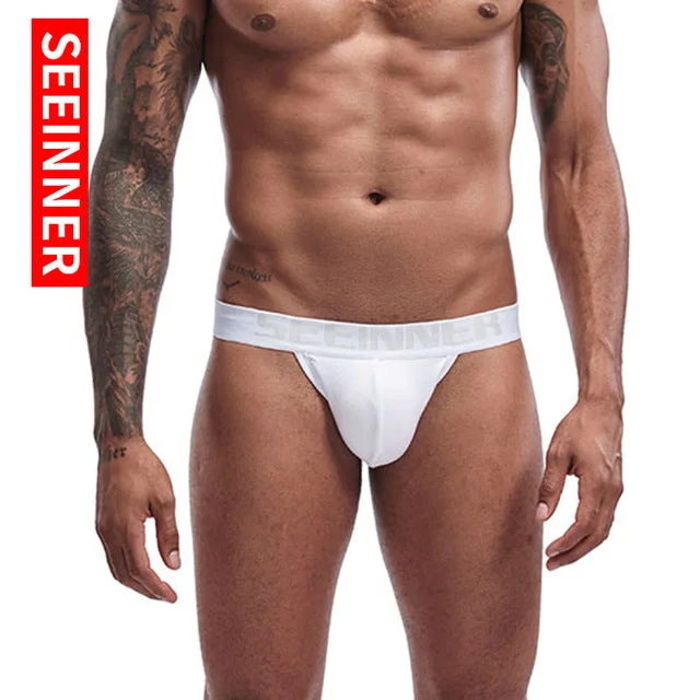 Cotton Sexy Low-waist Thongs Men's Underwear