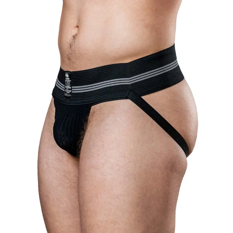 MM THE ORIGINAL NO. 10 JOCKSTRAP UNDERWEAR BLACK 3 INCH