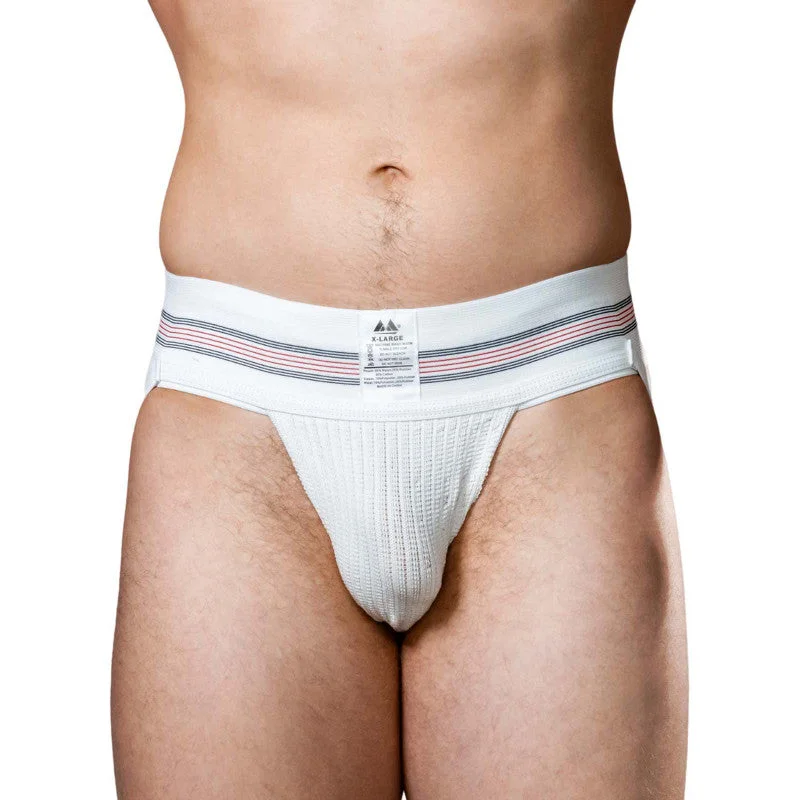 MM THE ORIGINAL NO. 10 JOCKSTRAP UNDERWEAR WHITE 3 INCH